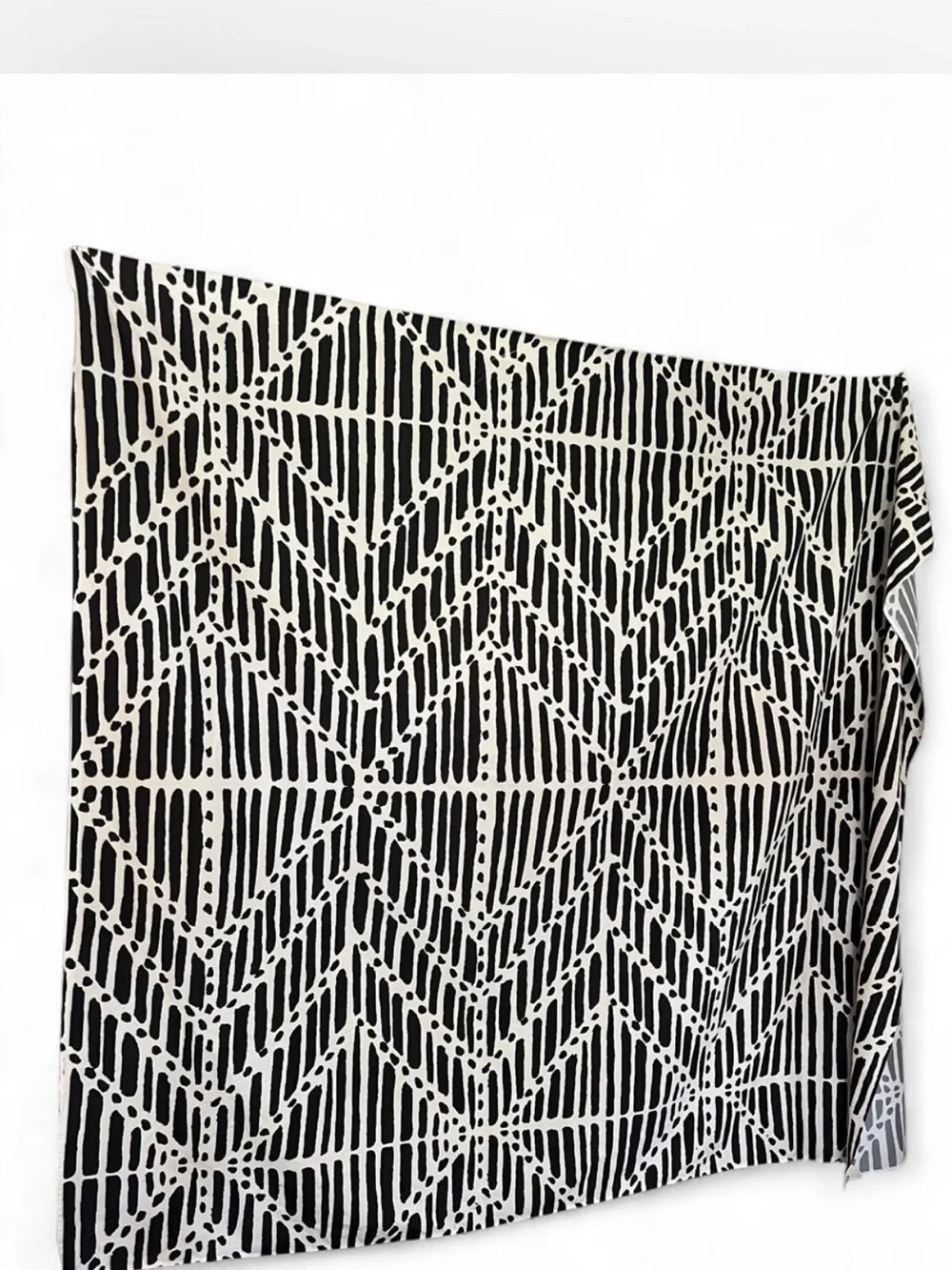 Black and White Geometric Wall Tapestry